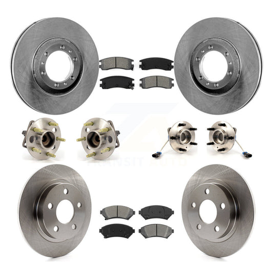 Hub Bearing Disc Brake Rotor Pad Front Rear Kit (10Pc) For Buick LeSabre Pontiac