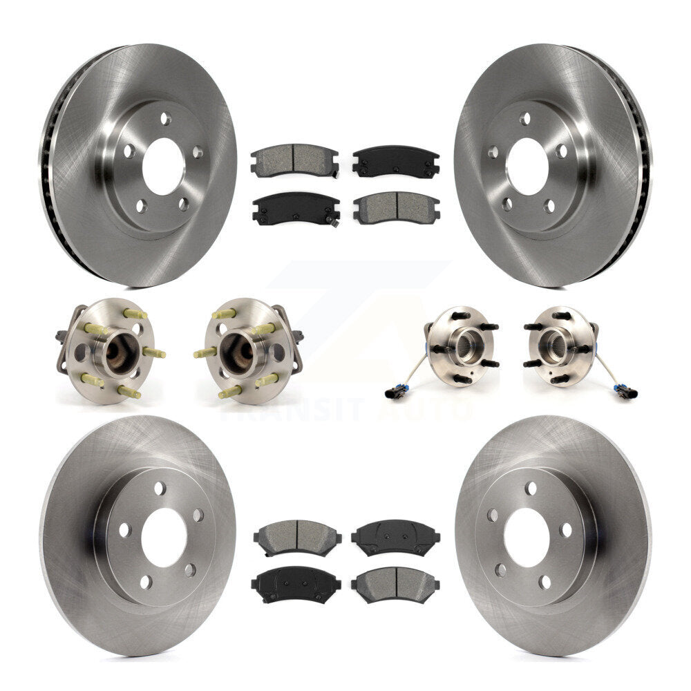 Hub Bearing Brake Rotor Pad Front Rear Kit (10Pc) For Buick Park Avenue Cadillac
