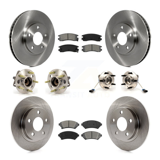 Hub Bearing Brake Rotor Pad Front Rear Kit (10Pc) For Buick LeSabre Pontiac Park