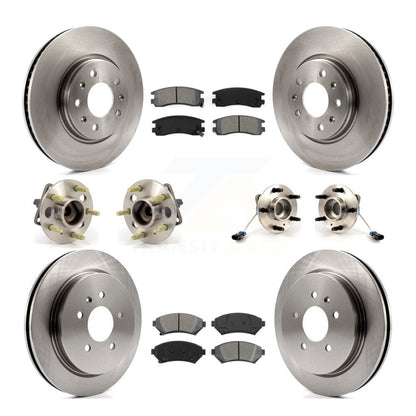 Hub Bearing Disc Brake Rotor And Pads Front Rear Kit (10Pc) For Cadillac Seville