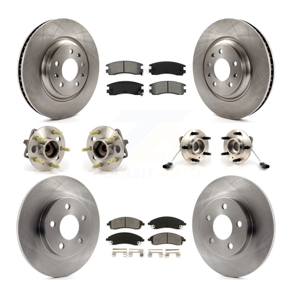 Hub Bearing Brake Rotor Pads Front Rear Kit (10Pc) For 04 Pontiac Bonneville GXP