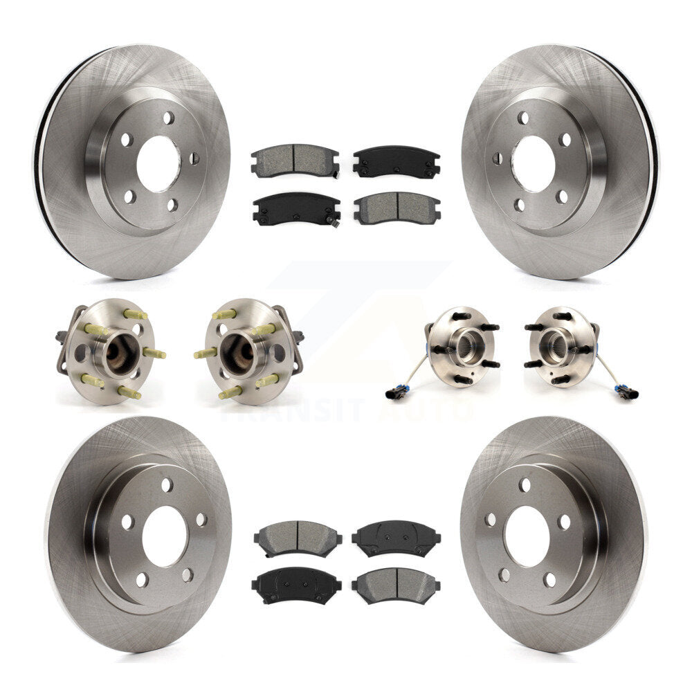 Hub Bearing Brake Rotor Pad Front Rear Kit (10Pc) For Buick LeSabre Pontiac Park