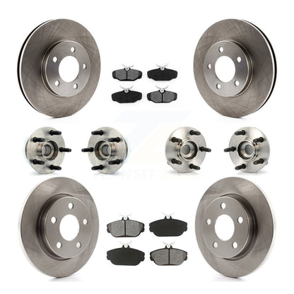 Hub Bearing Brake Rotor Pads Front Rear Kit (10Pc) For Ford Taurus Mercury Sable