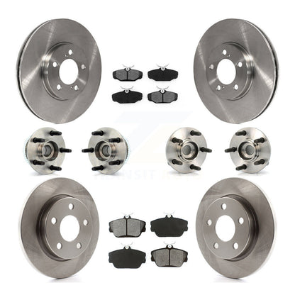Hub Bearing Brake Rotor Pads Front Rear Kit (10Pc) For Ford Taurus Lincoln Sable