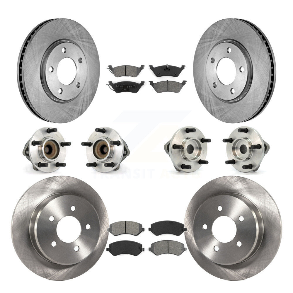 Hub Bearing Disc Brake Rotor & Pad Front Rear Kit (10Pc) For Dodge Grand Caravan