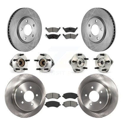 Hub Bearing Disc Brake Rotor & Pad Front Rear Kit (10Pc) For Dodge Grand Caravan