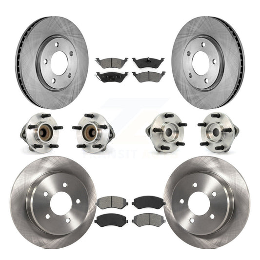 Hub Bearing Disc Brake Rotor & Pad Front Rear Kit (10Pc) For Dodge Grand Caravan