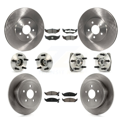 Hub Bearing Disc Brake Rotor Pad Front Rear Kit (10Pc) For Chrysler Cirrus Dodge