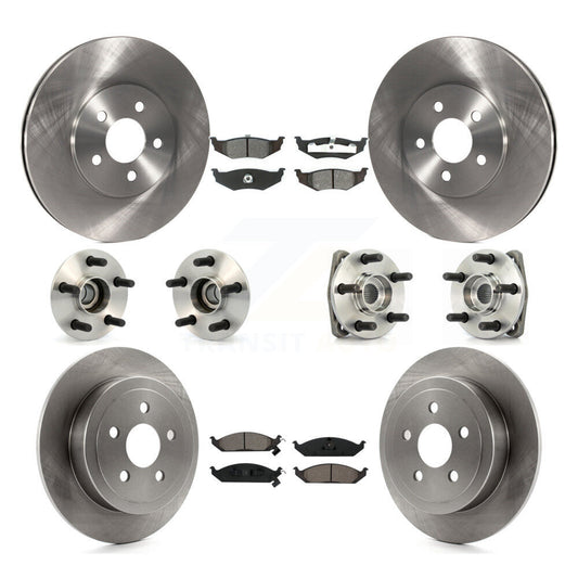 Hub Bearing Disc Brake Rotor Pad Front Rear Kit (10Pc) For Chrysler Cirrus Dodge