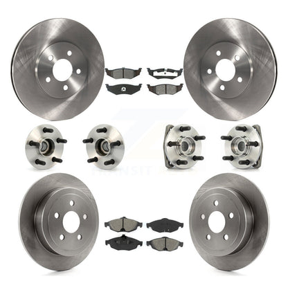Hub Bearing Brake Rotor And Pad Front Rear Kit (10Pc) For Chrysler Sebring Dodge
