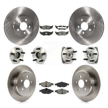 Hub Bearing Brake Rotor And Pad Front Rear Kit (10Pc) For Chrysler Sebring Dodge