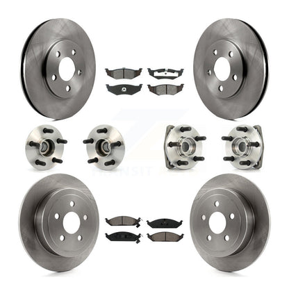 Hub Bearing Brake Rotor & Pads Front Rear Kit (10Pc) For Chrysler Sebring Cirrus