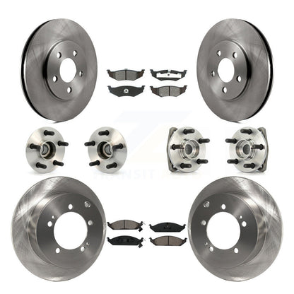 Hub Bearing Brake Rotor Pads Front Rear Kit (10Pc) For Dodge Stratus 4-Wheel ABS