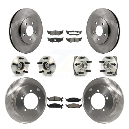 Hub Bearing Brake Rotor Pads Front Rear Kit (10Pc) For Dodge Stratus 4-Wheel ABS