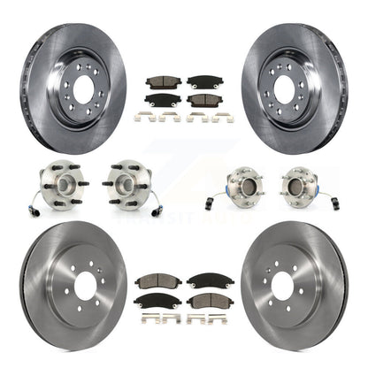 Hub Bearing Disc Brake Rotor And Pads Front Rear Kit (10Pc) For Cadillac SRX RWD