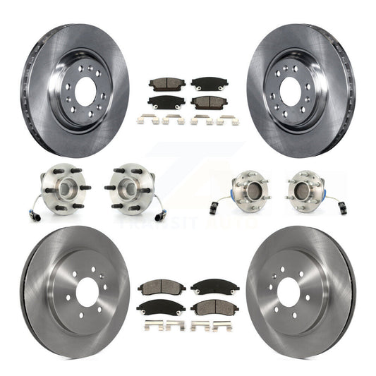 Hub Bearing Disc Brake Rotor And Pads Front Rear Kit (10Pc) For Cadillac SRX RWD