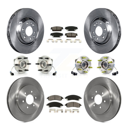 Hub Bearing Disc Brake Rotor And Pads Front Rear Kit (10Pc) For Cadillac SRX AWD