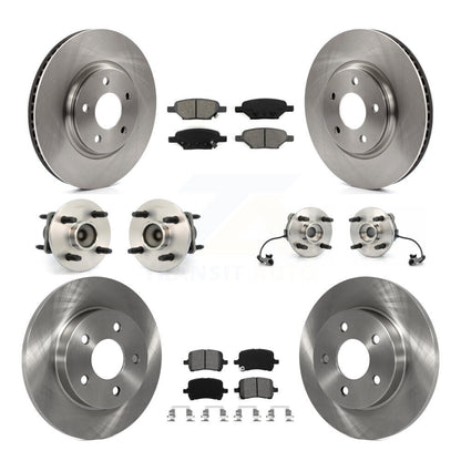 Hub Bearings Disc Brake Rotors And Pads Front Rear Kit (10Pc) For Saturn Ion