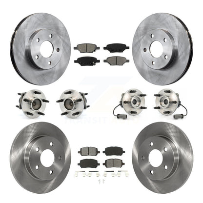 Hub Bearings Disc Brake Rotors And Pads Front Rear Kit (10Pc) For Pontiac G5