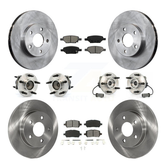 Hub Bearings Disc Brake Rotors And Pads Front Rear Kit (10Pc) For Pontiac G5