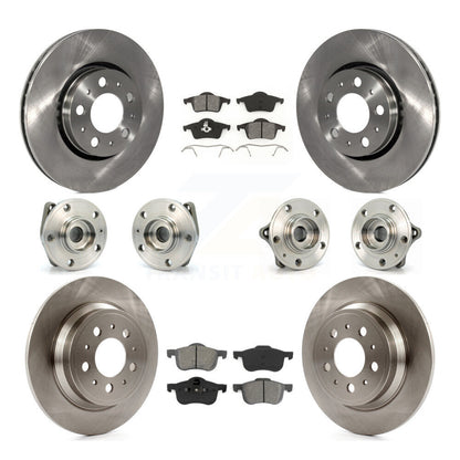 Hub Bearing Brake Rotor And Pad Front Rear Kit (10Pc) For Volvo S60 XC70 V70 S80