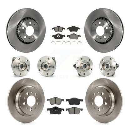Hub Bearing Brake Rotor And Pad Front Rear Kit (10Pc) For Volvo S60 XC70 V70 S80