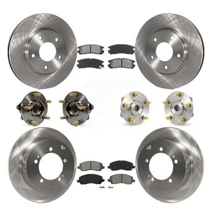 Hub Bearing Disc Brake Rotor & Pads Front Rear Kit (10Pc) For Mitsubishi Eclipse