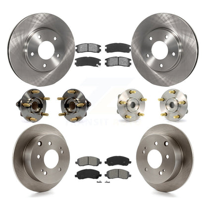 Hub Bearing Disc Brake Rotor And Pad Front Rear Kit (10Pc) For Mitsubishi Galant