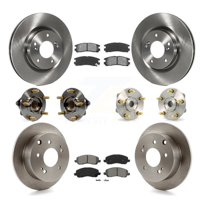 Hub Bearing Brake Rotor Pad Front Rear Kit (10Pc) For 06 Mitsubishi Eclipse 2.4L