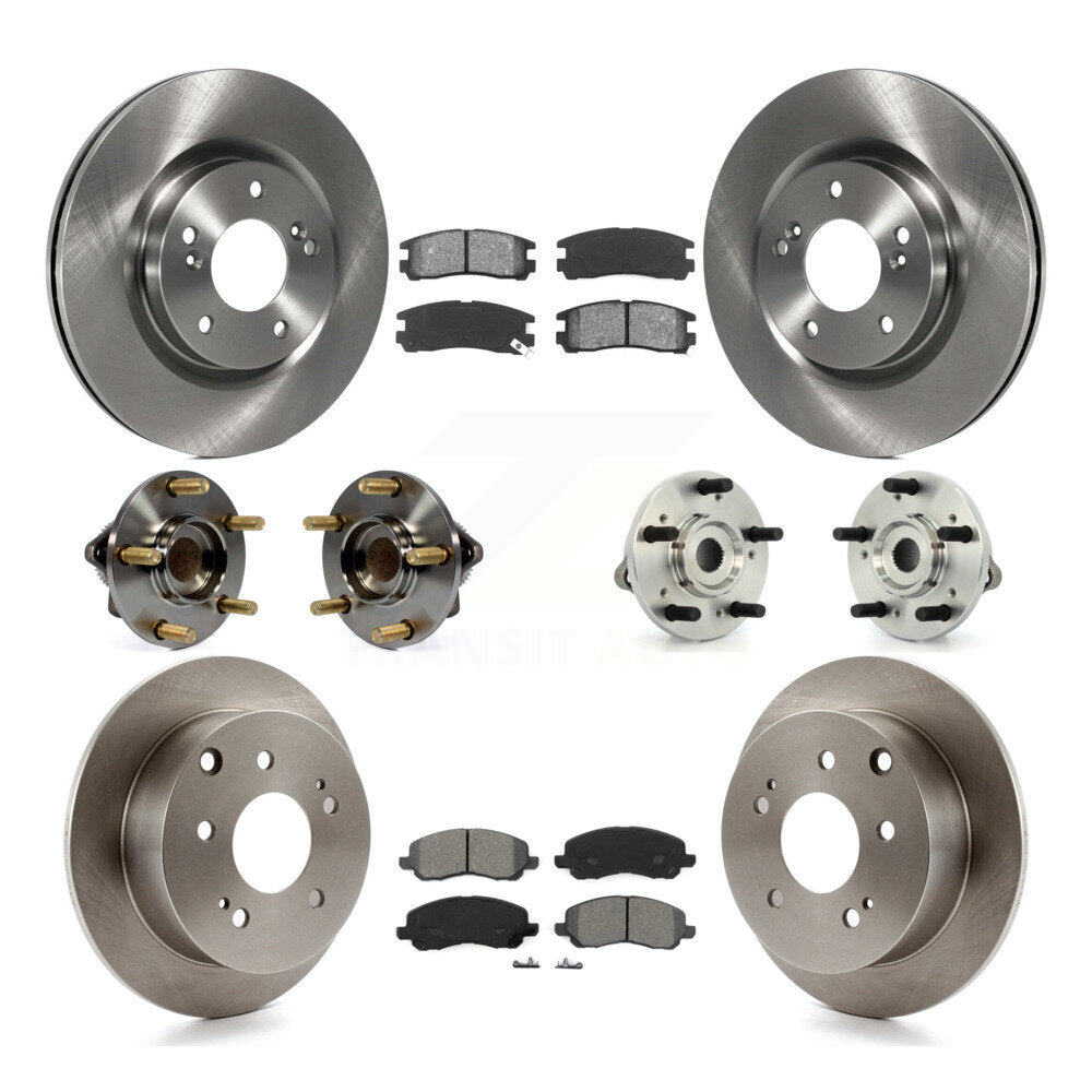 Hub Bearing Brake Rotor Pads Front Rear Kit (10Pc) For Mitsubishi Eclipse Galant