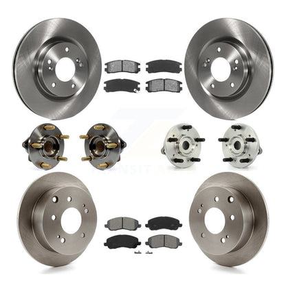 Hub Bearing Brake Rotor Pads Front Rear Kit (10Pc) For Mitsubishi Eclipse Galant