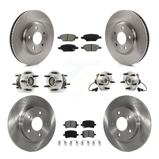 Hub Bearing Brake Rotor & Pads Front Rear Kit (10Pc) For Chevrolet Malibu HHR G6