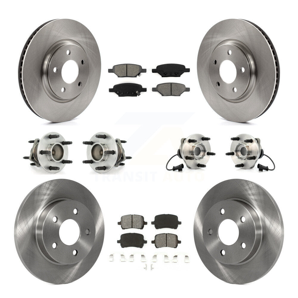 Hub Bearing Brake Rotor & Pad Front Rear Kit (10Pc) For Chevrolet Malibu Pontiac