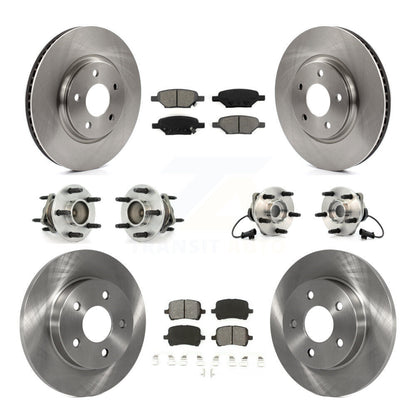 Hub Bearing Brake Rotor & Pad Front Rear Kit (10Pc) For Chevrolet Malibu Pontiac