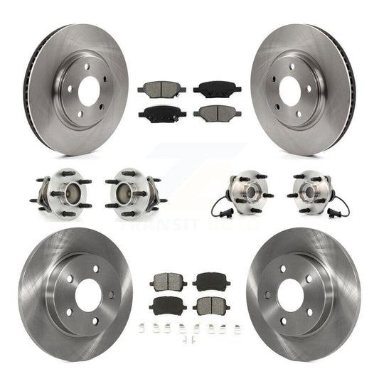 Hub Bearing Brake Rotor & Pad Front Rear Kit (10Pc) For Chevrolet Malibu Pontiac