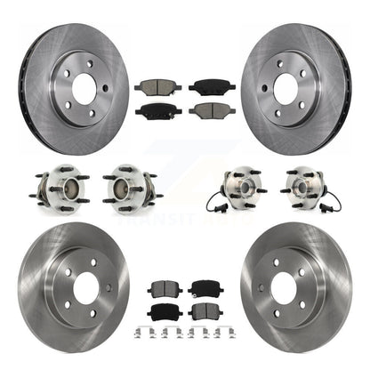 Hub Bearing Disc Brake Rotor And Pads Front Rear Kit (10Pc) For Chevrolet Malibu