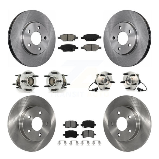Hub Bearing Disc Brake Rotor And Pads Front Rear Kit (10Pc) For Chevrolet Malibu