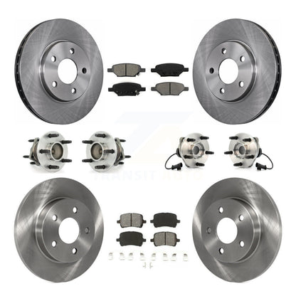 Hub Bearing Brake Rotor & Pad Front Rear Kit (10Pc) For Chevrolet Malibu Pontiac