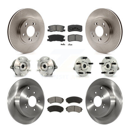 Hub Bearing Brake Rotor & Pads Front Rear Kit (10Pc) For Mitsubishi Endeavor AWD