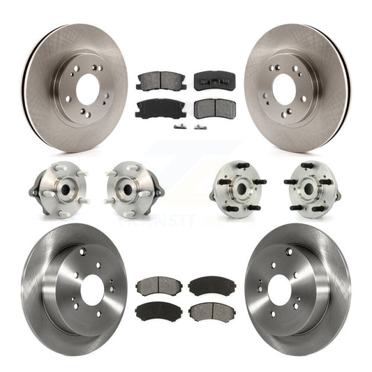 Hub Bearing Brake Rotor & Pads Front Rear Kit (10Pc) For Mitsubishi Endeavor AWD