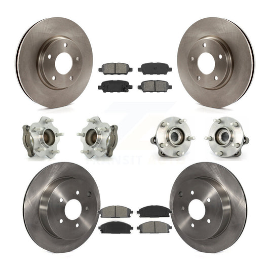 Hub Bearing Brake Rotor And Pad Front Rear Kit (10Pc) For 2004-2009 Nissan Quest