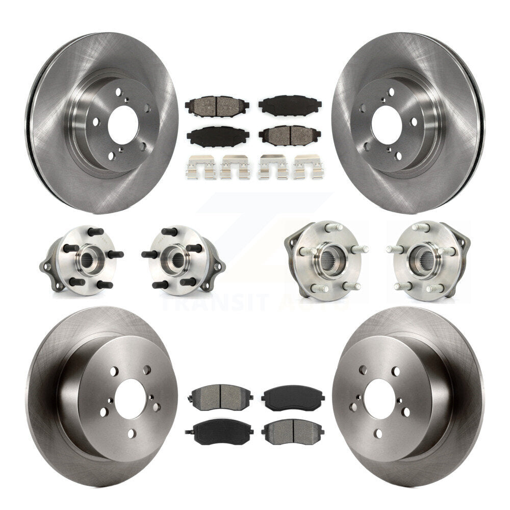 Hub Bearing Brake Rotor Pad Front Rear Kit (10Pc) For 05 Subaru Legacy i/Limited