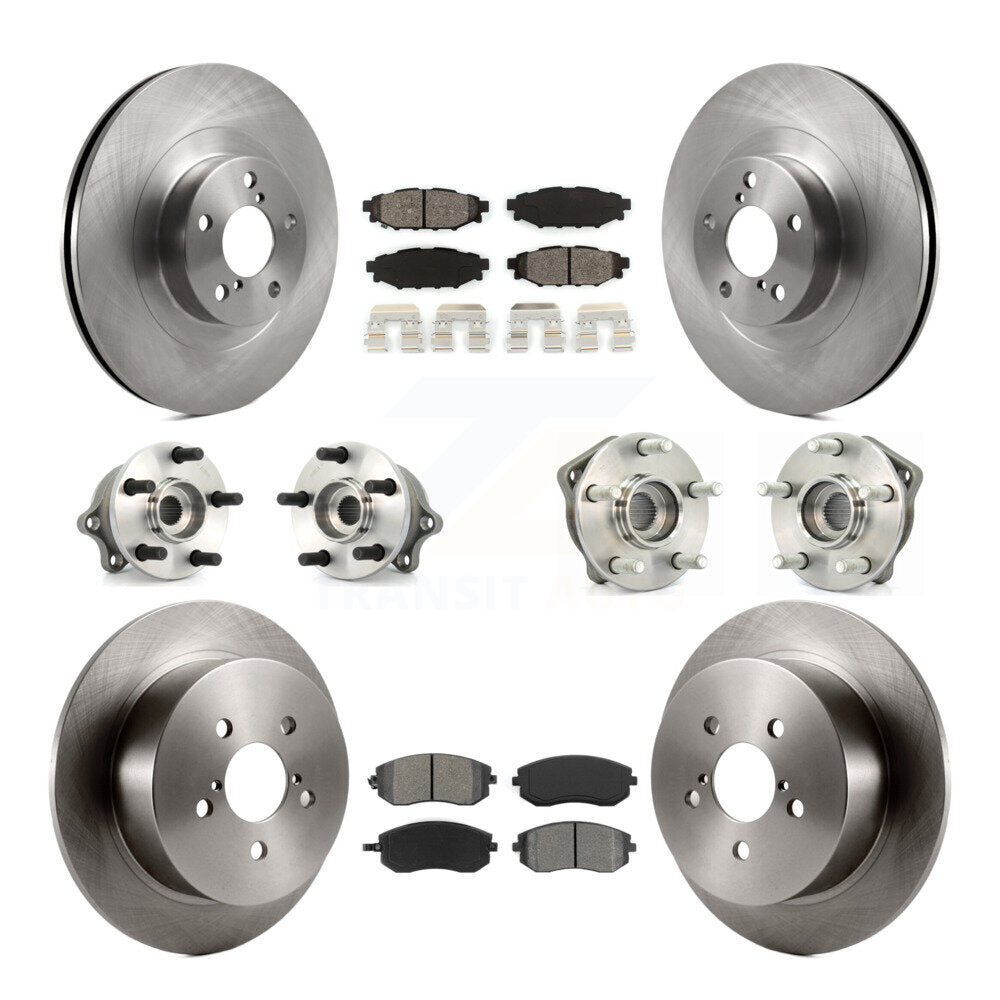 Hub Bearing Brake Rotor Pad Front Rear Kit (10Pc) For 2005 Subaru Outback Legacy