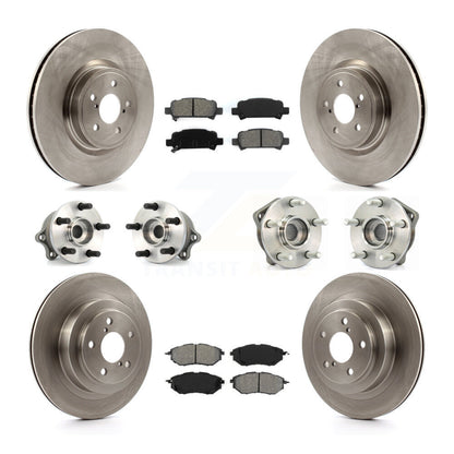 Hub Bearings Disc Brake Rotors And Pads Front Rear Kit (10Pc) For Subaru Legacy