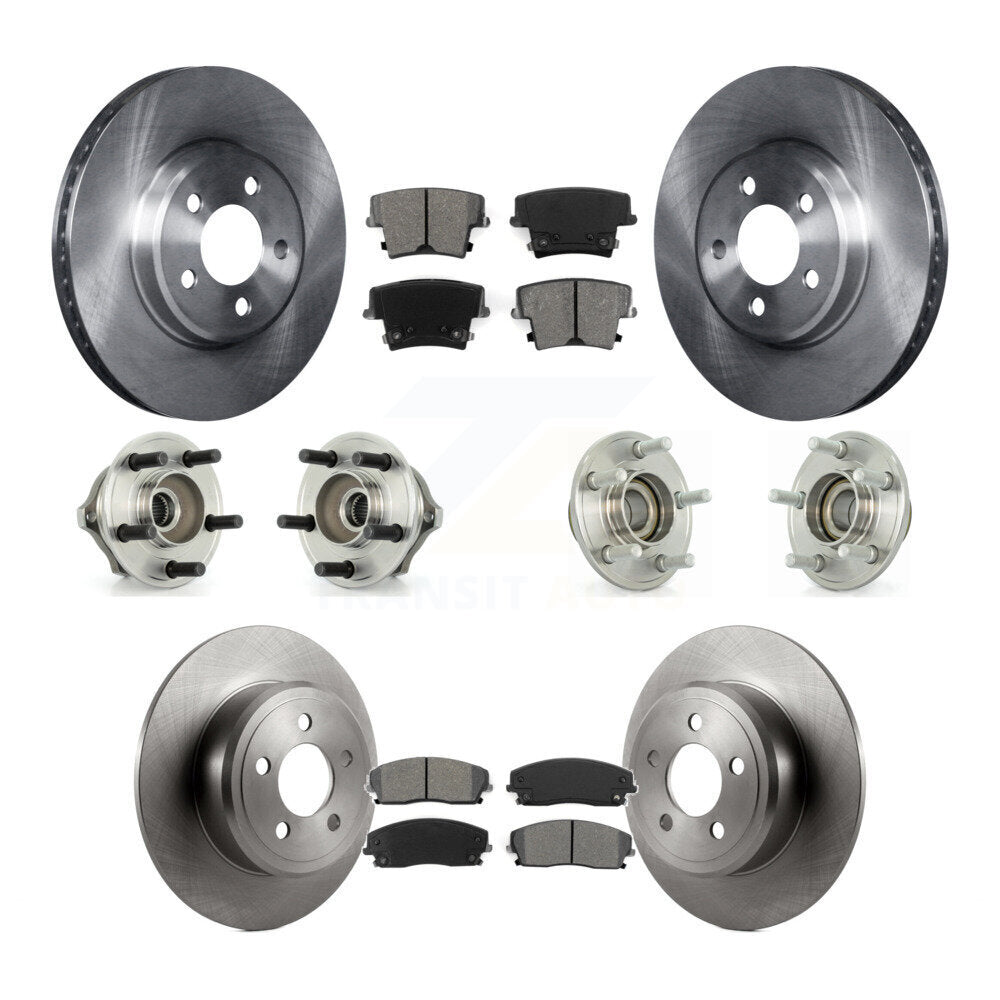 Hub Bearing Brake Rotor Pad Front Rear Kit (10Pc) For Chrysler 300 Dodge Charger