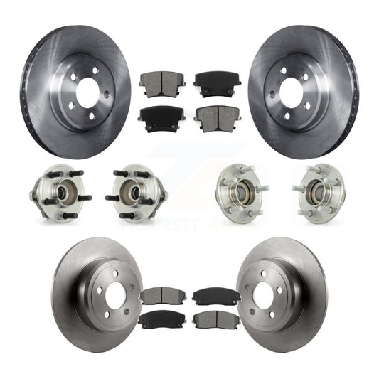 Hub Bearing Brake Rotor Pad Front Rear Kit (10Pc) For Chrysler 300 Dodge Charger