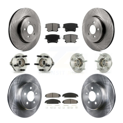 Hub Bearing Brake Rotor Pad Front Rear Kit (10Pc) For Chrysler 300 Dodge Charger