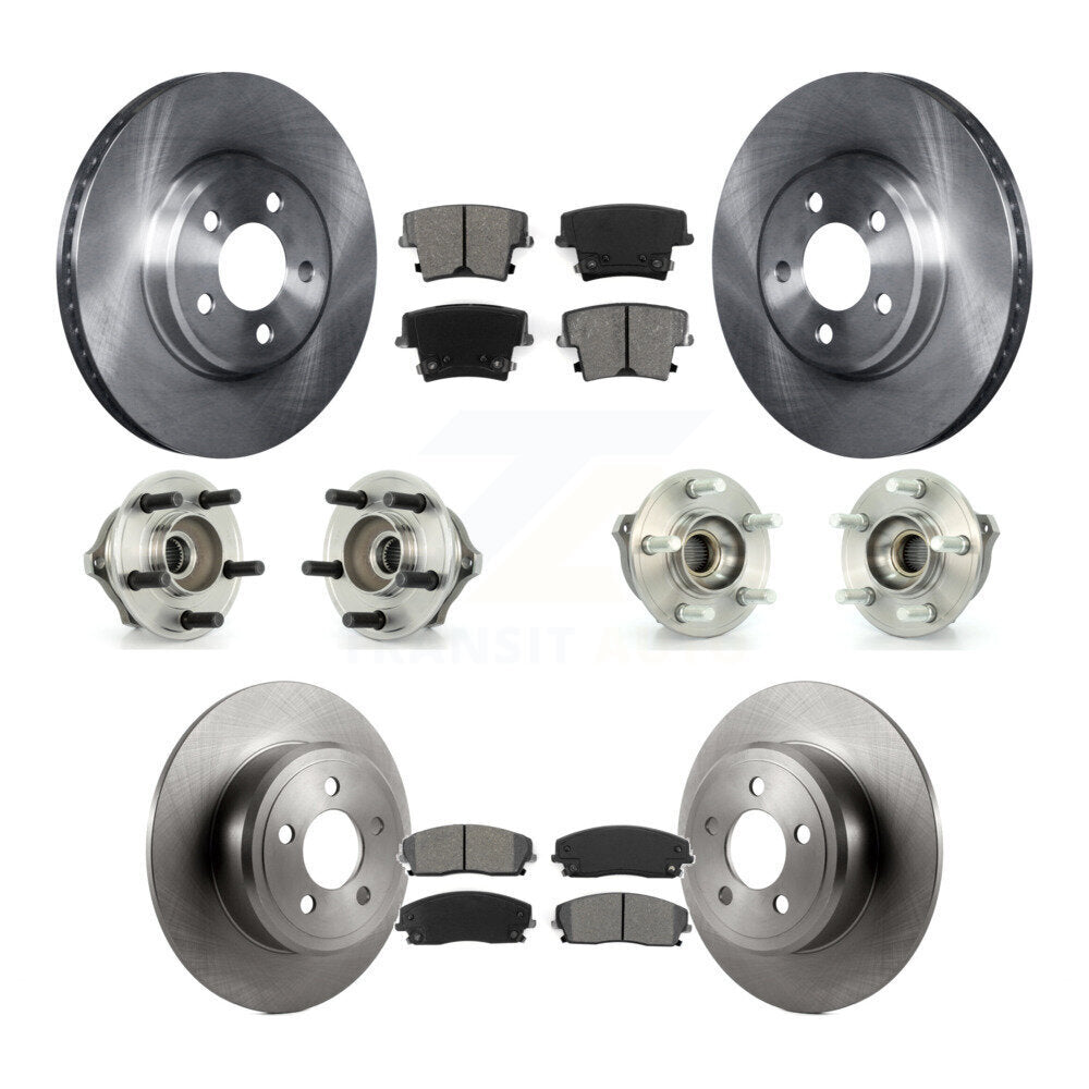 Hub Bearing Disc Brake Rotor Pads Front Rear Kit (10Pc) For Dodge Charger Magnum