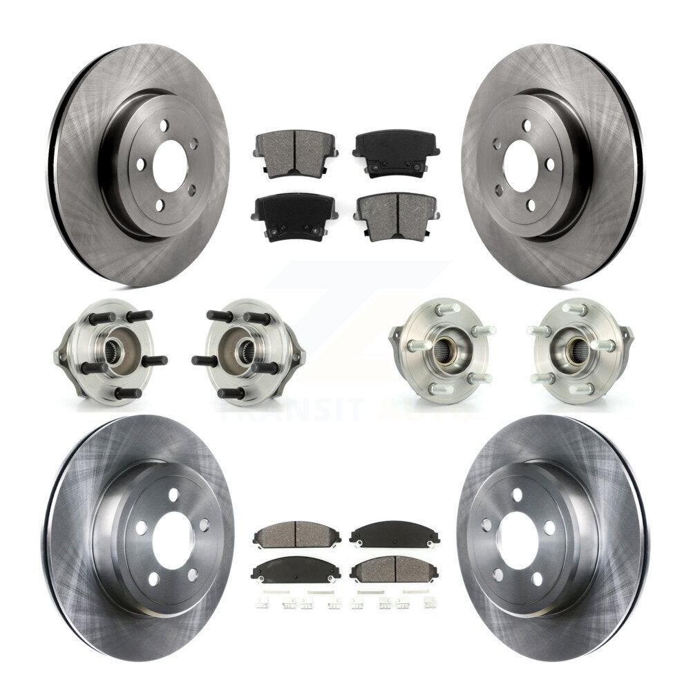 Hub Bearing Brake Rotor Pad Front Rear Kit (10Pc) For Chrysler 300 Dodge Charger