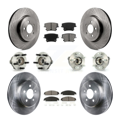 Hub Bearing Brake Rotor Pad Front Rear Kit (10Pc) For Chrysler 300 Dodge Charger